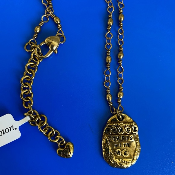 BRIGHTON LOVE QUOTES PEACE STARTS WITH ME NECKLACE - Picture 2 of 3